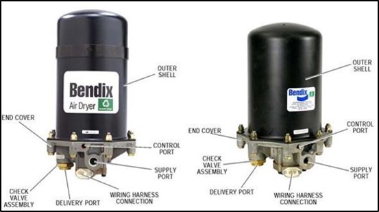 Commercial truck air dryer maintenance