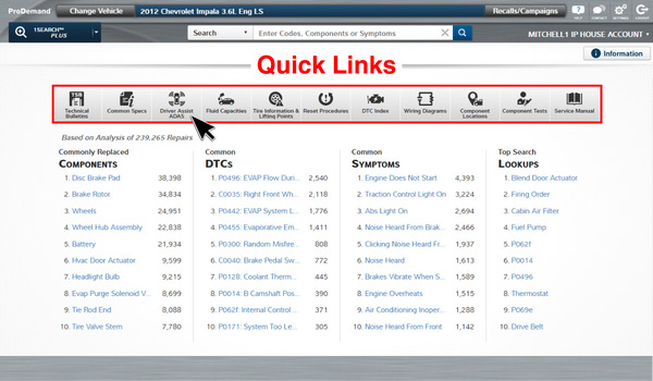 Quick Links in 1Search Plus