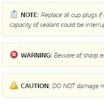 warning and caution symbols in your truck repair information
