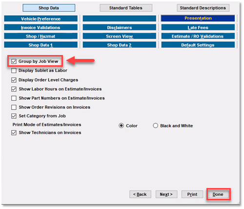 Select Group by Job View