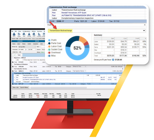 Job View Computer Screen