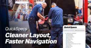 QuickSpecs cleaner layout faster navigation